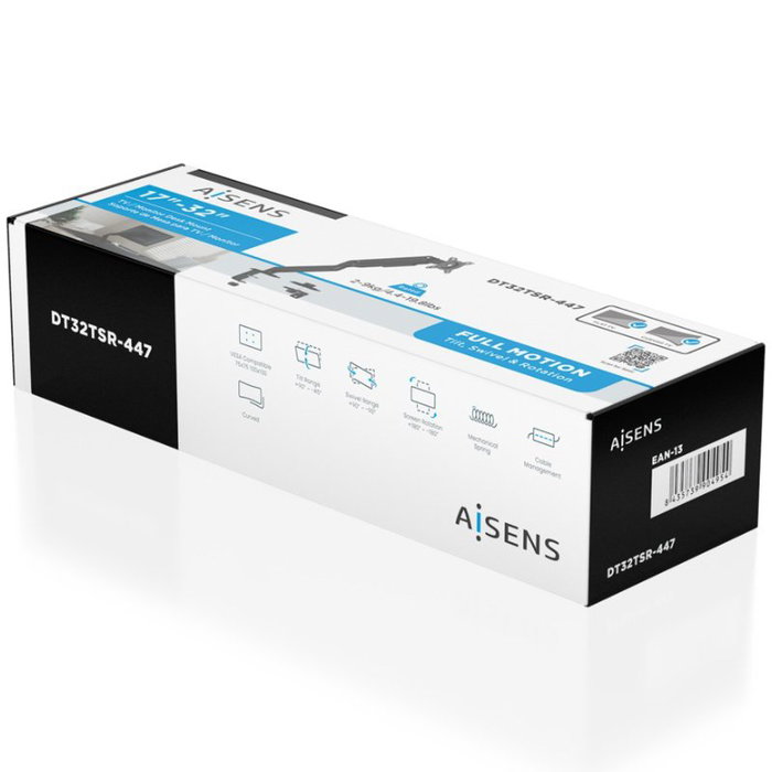 Aisens Soporte de Mesa Eco DT32TSR-447 para Monitor/TV de 17-32 pulgadas, Negro